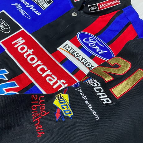 NASCAR ナスカー JHデザイン QuickLane21 マット ディベネデット 黒 レーシングジャケット