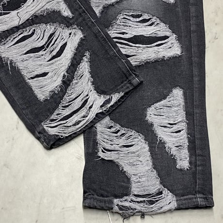 海外限定 KDNK ディーケーエヌケー Distressed Baggy ディストレスト バギー ジーンズ (JNS50)