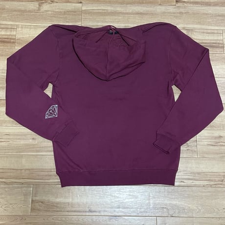 【M】 Diamond Supply Co. ダイヤモンドサプライ  OGロゴ プルオーバー パーカー バーガンディ (p2)