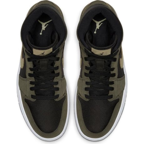 ラスト1  【24.5㎝】 NIKE ナイキ JORDAN1 ジョーダン1 MID ミッドカット WMNS スニーカー ミリタリー オリーブ us7.5 ヌバック NBA