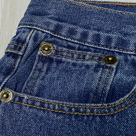 老舗LAブランド KnoBetta ノーベター ウォッシュブルー デニム 太め ショートパンツ (SJNS1)