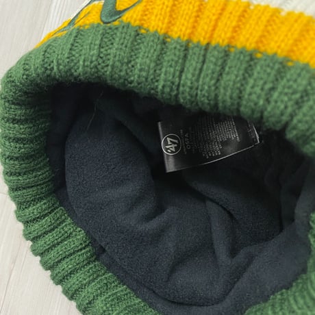 47Brand USA 47ブランド MLB オークランド アスレチックス Athletics リブ編み ポンポンニット帽