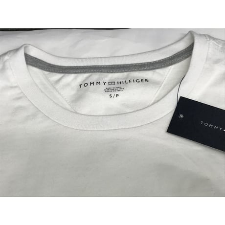 海外限定デザイン TOMMY HILFIGER トミーヒルフィガー  長袖 Tシャツ ロンT 白 トリコロール