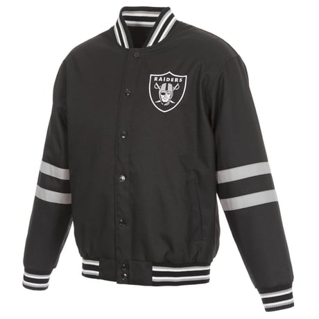 NFL公式 ラスベガス RAIDERS レイダース TWILL ツイル スタジアムジャンパー アメフト 黒