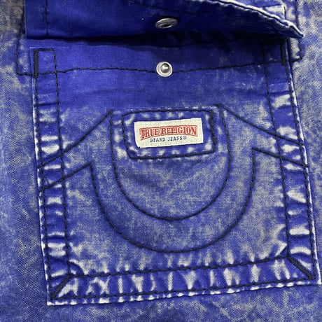 True Religion トゥルーレリジョン BigT Cargo Shorts カーゴショートパンツ 馬蹄 ウォッシュドブルー (SJNS40)