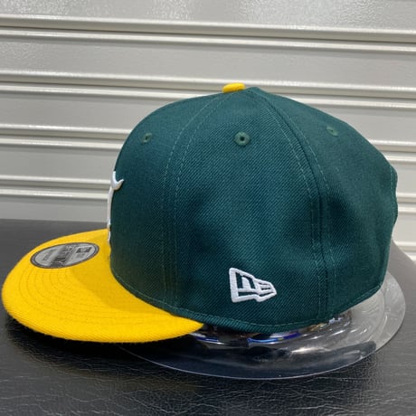 USA限定 Newera ニューエラ 9FIFTY アップサイドダウンロゴ スナップバック MLB アスレチックス