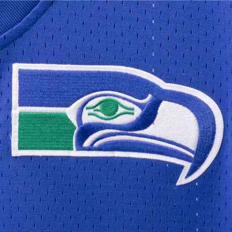 Mitchell&Ness ミッチェル&ネス NFL シアトル Seahawks  シーホークス Vネック 公式 メッシュ ユニフォーム