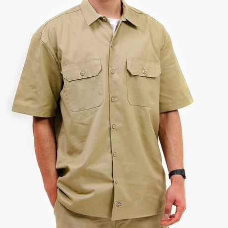 Dickies ディッキーズ USAモデル  1574 半袖 シャツ ワークシャツ カーキ(KH)