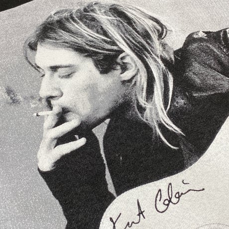 LA発 Kurt Cobain カートコバーン 半袖 ヘビーウェイト Tシャツ 黒 バンドT