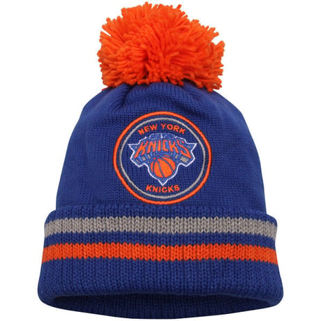 Mitchell&Ness ミッチェルアンドネス 公式 NY ニックス Knicks ポンポン ニットキャップ NBA