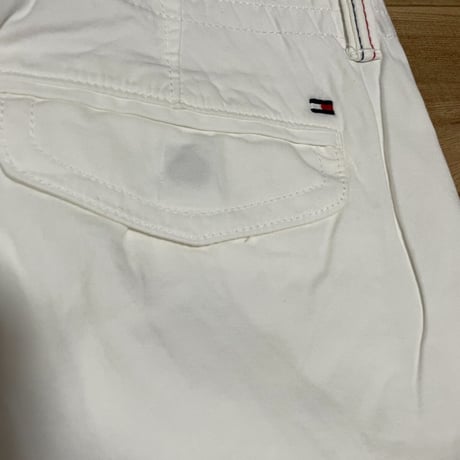 トミーヒルフィガー TOMMY HILFIGER USA カーゴ ショートパンツ BRIGHT WHITE 白