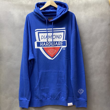 ラスト1 【4XL】 ダイヤモンドサプライ Diamond supply co.  青 プルオーバー パーカー LA ハードウェア TM