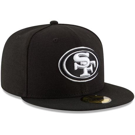 NFL公式 NEWERA ニューエラ SF サンフランシスコ 49ers フォーティナイナーズ 黒 59Fifty キャップ NFL
