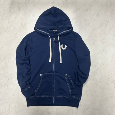 True Religion トゥルーレリジョン Classic Logo Zip Hoodie クラシック ジップアップ パーカ  (TRUE-H1)