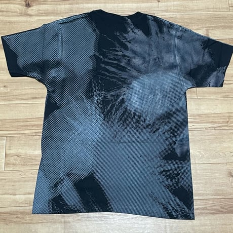 【M】Stussy ステューシーSSリンク 豪華 全面デザイン 半袖 Tシャツ ブラック 黒 ストリート オールドスタイル 綿100%  (24)