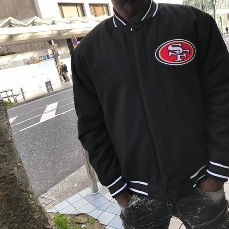 JHデザイン NFL 49ers フォーティーナイナーズ リバーシブル スタジアムジャンパー