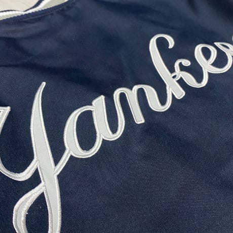 MLB公式 JHデザイン NY Yankees ニューヨーク ヤンキース スタジャン 紺 ピンストライプ