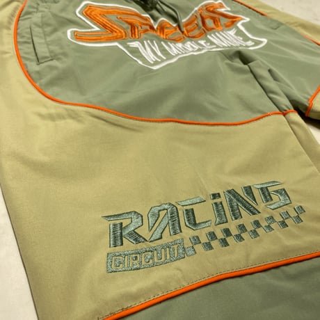 USAブランド REBEL プレミアム レーシング アノラック ウィンドブレーカー 上下 Racing Set-Up オリーブ (SET38)