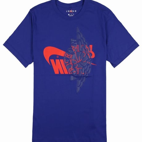 USAモデル NIKE ナイキ Jordan ジョーダン FUTURA WINGS ウィング 半袖 Tシャツ 青 (AJ10)