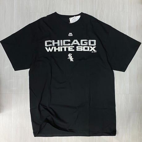 MLB公式 Majestic Athletic シカゴ ホワイトソックス Whitesox 半袖 Tシャツ 黒 メジャーリーグ