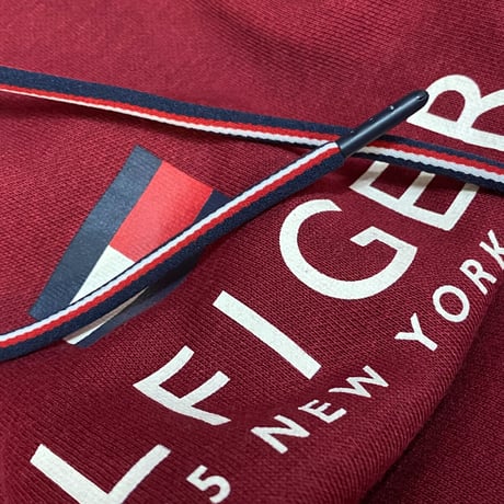 TOMMY HILFIGER USA トミーヒルフィガー Core Basic プルオーバーパーカー  バーガンディ