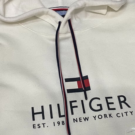 TOMMY HILFIGER USA トミーヒルフィガー Core Basic プルオーバーパーカー 白