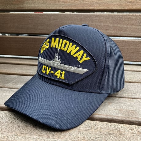 アメリカ製 イーグルクレスト社 CV-41 USS ミッドウェイ MIDWAY 米海軍 空母 ミリタリー キャップ