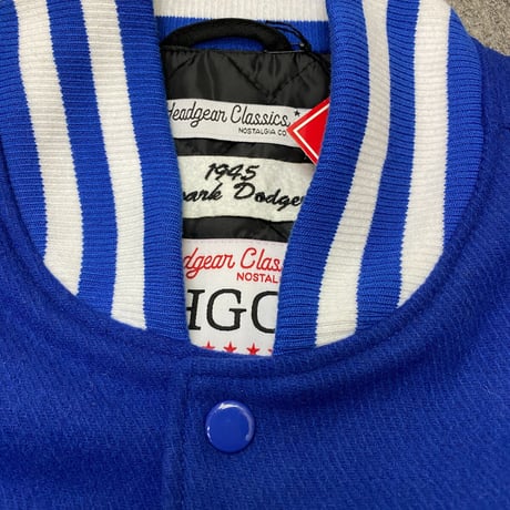 NEGRO LEAGUE 二グロリーグ  Dodgers ニューアーク ドジャース Varsity スタジャン  青 黄色