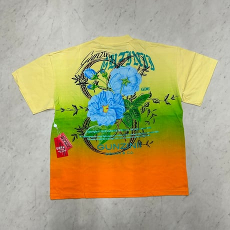 米国シカゴ発 Gunzinii ガンジーニ No Weapon Rose Rhinestone グラデーション ノーウェポン Tシャツ (CropT60)