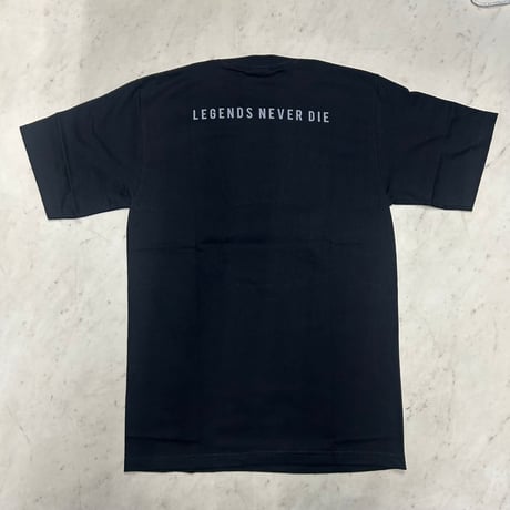 LA発 LEGEND NEVER DIE レジェンド グラフィック 半袖 ヘビーウェイト Tシャツ 黒 2パック イージー ビギー (GTS138)