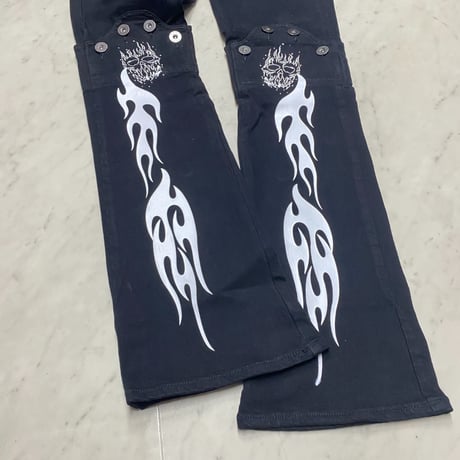 海外限定 KDNK ディーケーエヌケー Stacked Skinny Flare スタックド スキニーフレア ジーンス (JNS60)