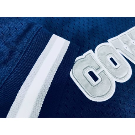 Mitchell&Ness ミッチェル&ネス NFL ダラス Cowboys カウボーイズ Vネック 公式 メッシュシャツ ユニフォーム 紺 アメフト