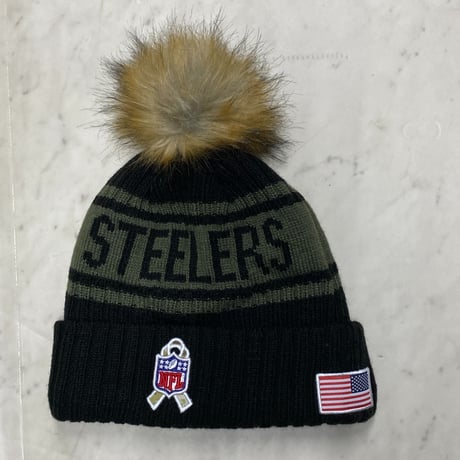 限定Salute to Service ニューエラ NEWERA ポンポン ニット帽 NFL ピッツバーグ スティーラーズ Steelers