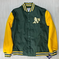 米国仕様 MLB公式 JHデザイン A's Athletics オークランド アスレチックス ホームカラー スタジアムジャンパー スタジャン