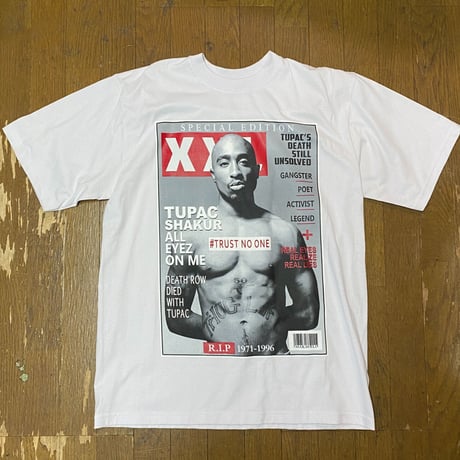 LA発 2PAC 2パック シャクール COVER グラフィック 半袖 ヘビーウェイト Tシャツ HIPHOP (GTS49)