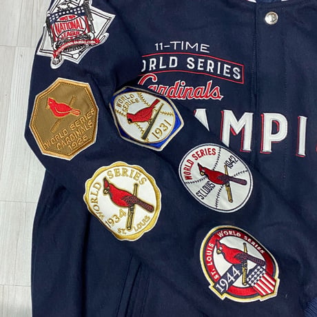 MLB公式 JHデザイン Cardinals カージナルス 限定 チャンピオンズ リバーシブル スタジャン