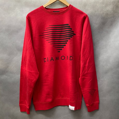 Diamond Supply ダイヤモンドサプライ WESTWIND クルーネック スウェット ベーシック トレーナー 赤