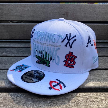 USA限定 9FIFTY ニューエラ MLB グレープフルーツリーグ 総柄 スナップバックキャップ Spring Training (950-195)