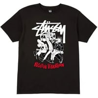 【S】 限定 Stussy ステューシー FERRY GOUW フェリーゴウ 半袖 Wネーム Tシャツ 黒 ストリート (19)