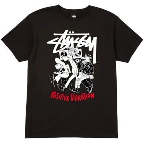 【S】 限定 Stussy ステューシー FERRY GOUW フェリーゴウ 半袖 Wネーム Tシャツ 黒 ストリート (19)