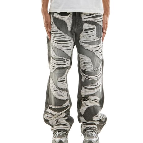 海外限定 KDNK ディーケーエヌケー Distressed Baggy ディストレスト バギー ジーンズ (JNS50)