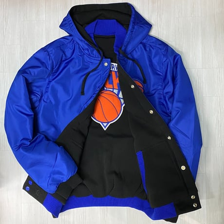 アディダスNBAニューヨークニックスはフルジップジャケット古着品 古着 90s NBA New York Knicks クレイジー ナイロン ジャケット