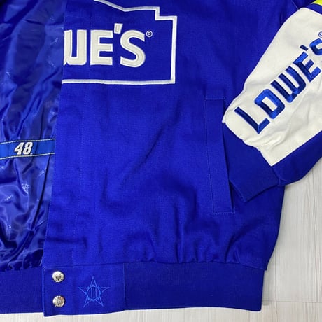 NASCAR ナスカー JHデザイン Lowe's ロウズ レーシングジャケット Jimmie.J ジミージョンソン