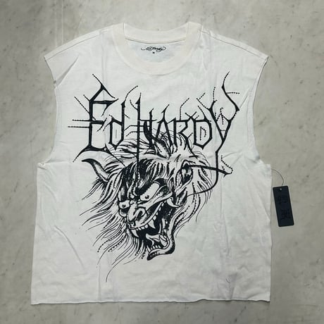 USA仕様 Ed Hardy エドハーディ Demon Cropped Cut Off T クロップ カットオフ Tシャツ (EdT9)