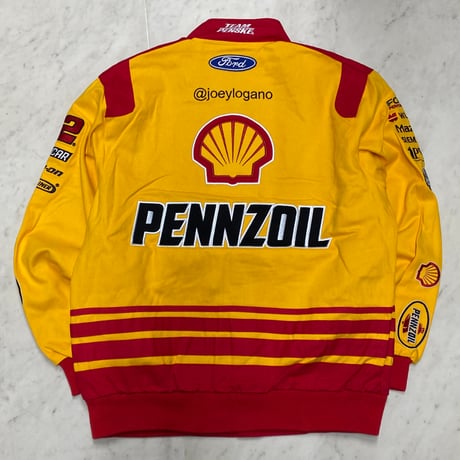 NASCAR ナスカー JHデザイン Shell Pennzoil シェル レーシングジャケット Joey Logano ジョーイ ロガーノ #22 (NSCR1)