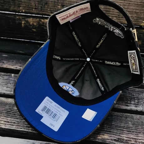 Mitchell&Ness NBA ゴールデンステート Warriors ウォリアーズ 迷彩 ストラップバックキャップ