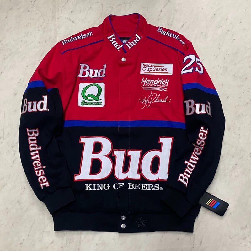 JD Design レーシングジャケット　企業ロゴ刺繍多数　バドワイザー　XL NASCAR 
