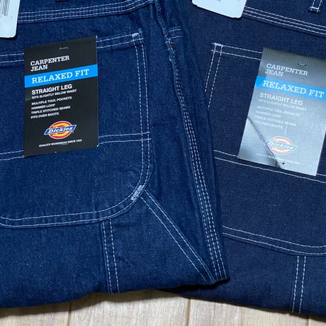 Dickies ディッキーズ  カーペンタージーンズ USAモデル 太めリラックスフィット インディゴリジッド (NB)