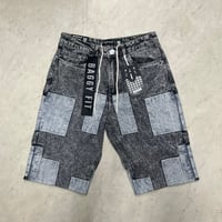 米国LAブランド Stylo Jeans LA スタイロジーンズ BAGGY バギー パッチワーク ショートデニム (SJNS48)