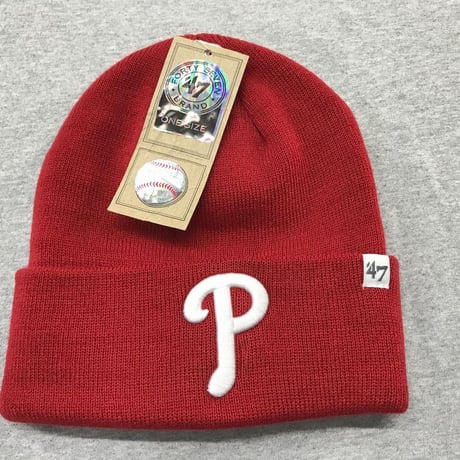 47BRAND 47ブランド Phillies フィラデルフィア フィリーズ MLB ニット帽 ニットキャップ えんじ色 赤 メジャーリーグ